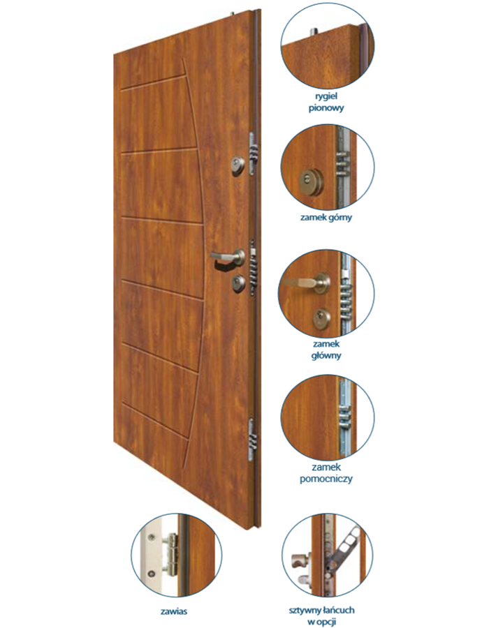 Drzwi wejściowe Mozart kl. RC3